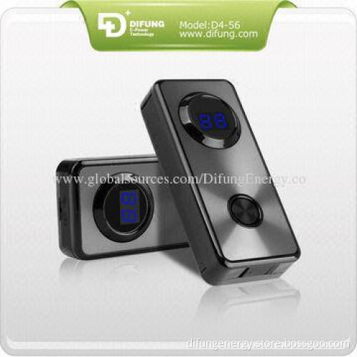 Palm size 5200mah power bank, dual USB LCD show portable charger